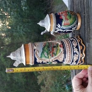 A set of two German vintage beer steins!